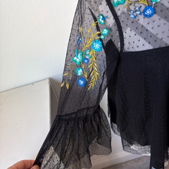 Kaari Blue Embroidered Shirt - Picture 4 of 9